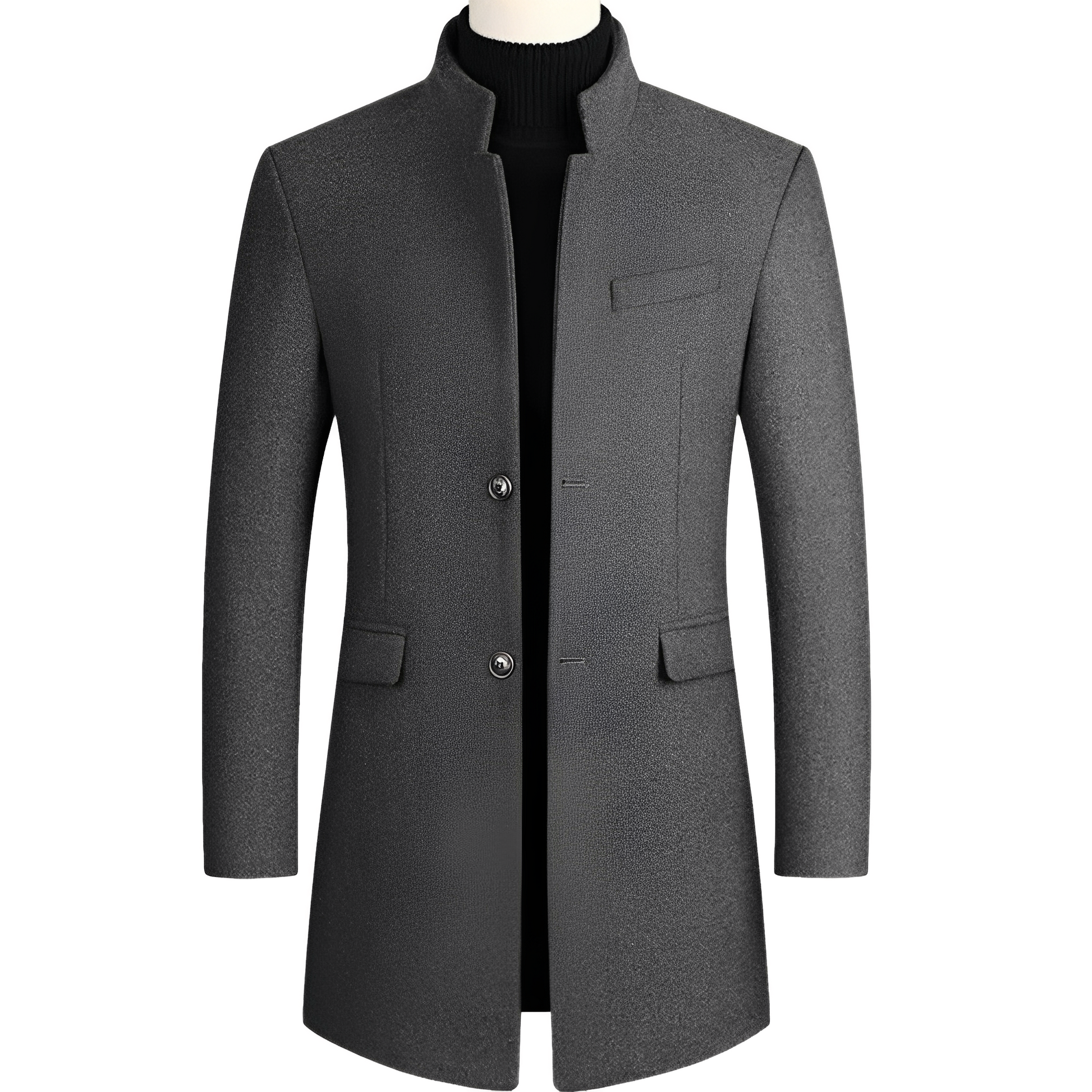 Cappotto Uomo con Colletto Alto Elegante - Brentozzi