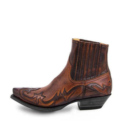 Stivali Cowboy Uomo Pelle Stile Western Autentico - Brentozzi