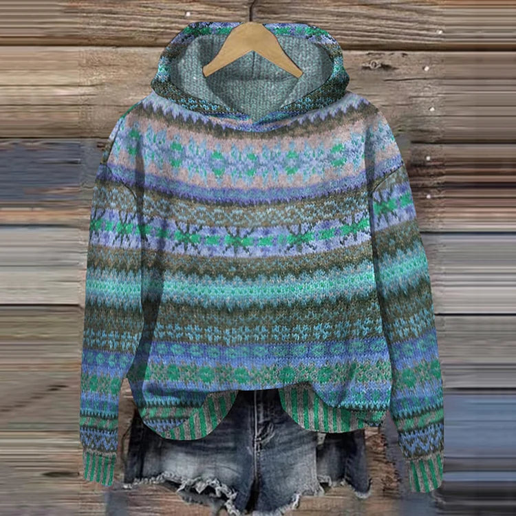 Cardigan Donna Maglia Stampata Comfortevole Casual - Brentozzi