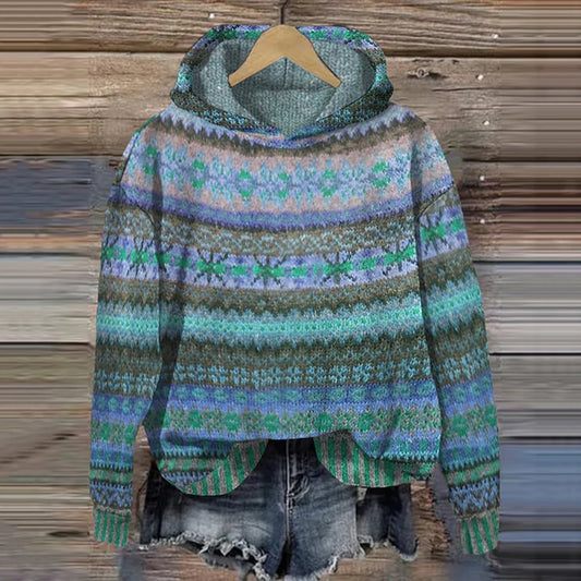 Cardigan Donna Maglia Stampata Comfortevole Casual - Brentozzi