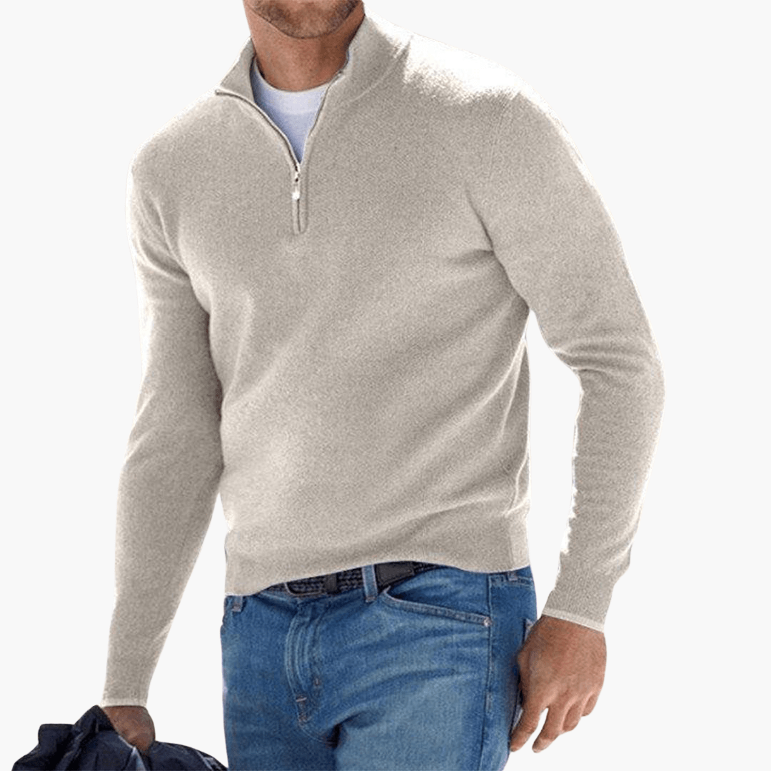 Maglione Uomo con Zip Stile Moderno