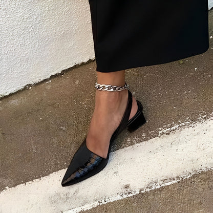 Sandali Donna Punta Stretta Stile Classico Elegante