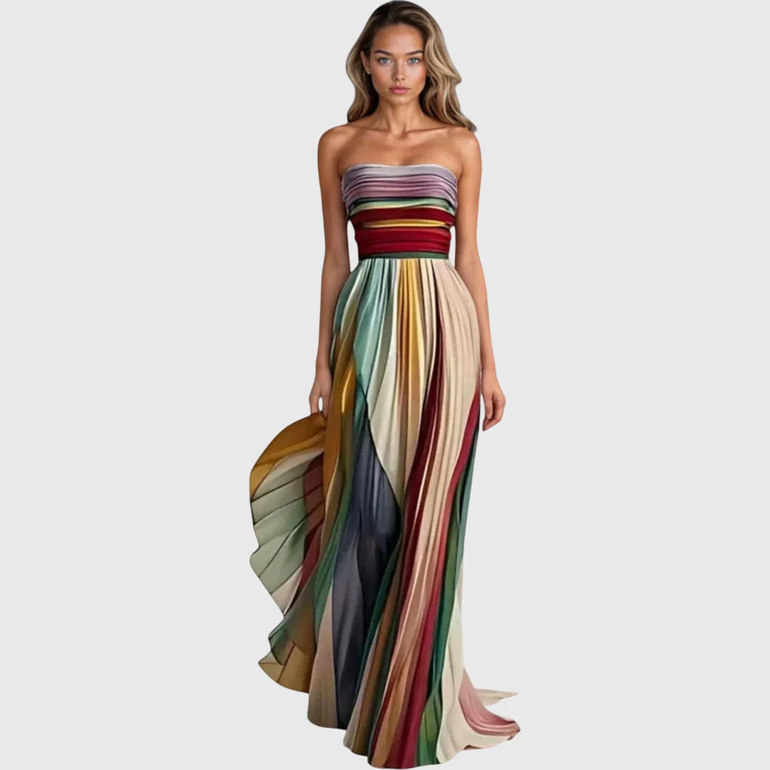Abito Maxi Donna Senza Spalline Sottile - Brentozzi