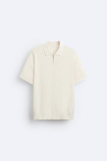 Polo Uomo Maglia Lavorata con Zip Slim Fit - Brentozzi