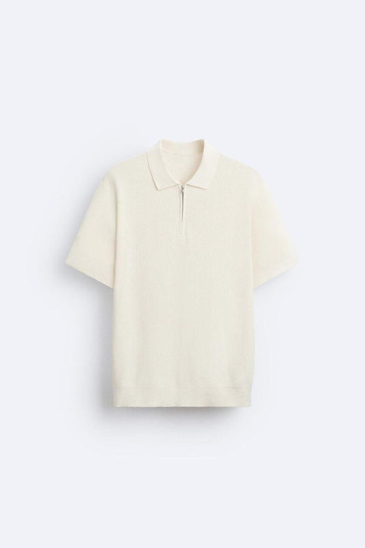 Polo Uomo Maglia Lavorata con Zip Slim Fit - Brentozzi