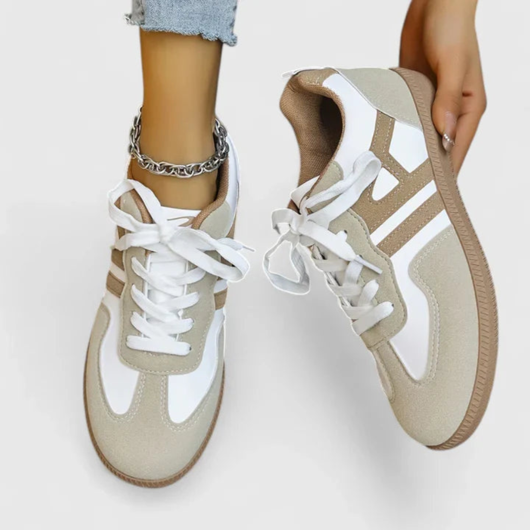 Sneakers Donna Retro con Lacci Stile Classico