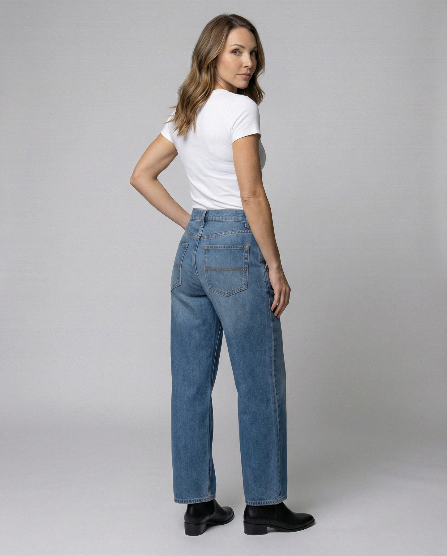 Jeans Donna Vestibilità Comoda Taglio Largo