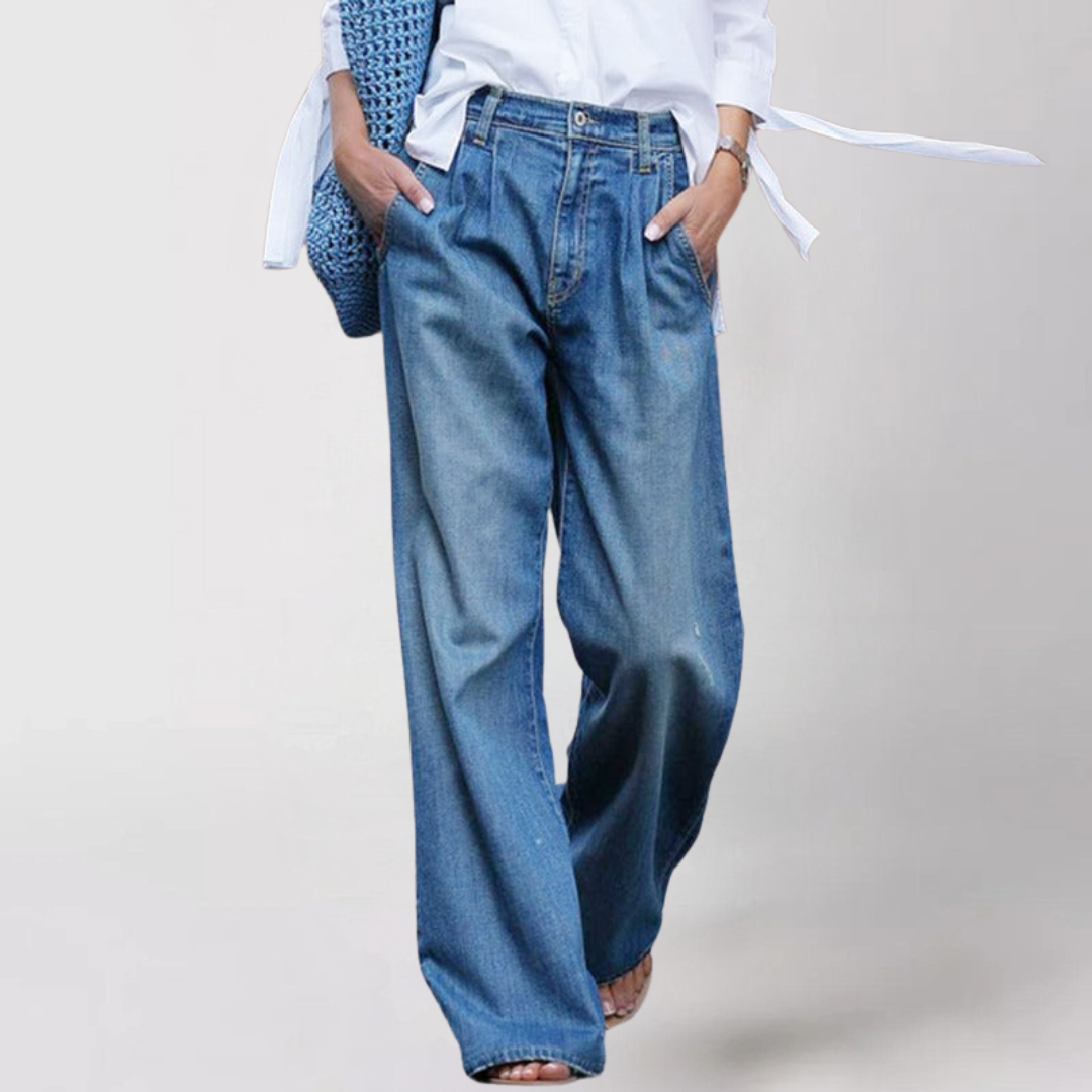 Jeans Donna in Denim Morbido Vestibilità Ampia