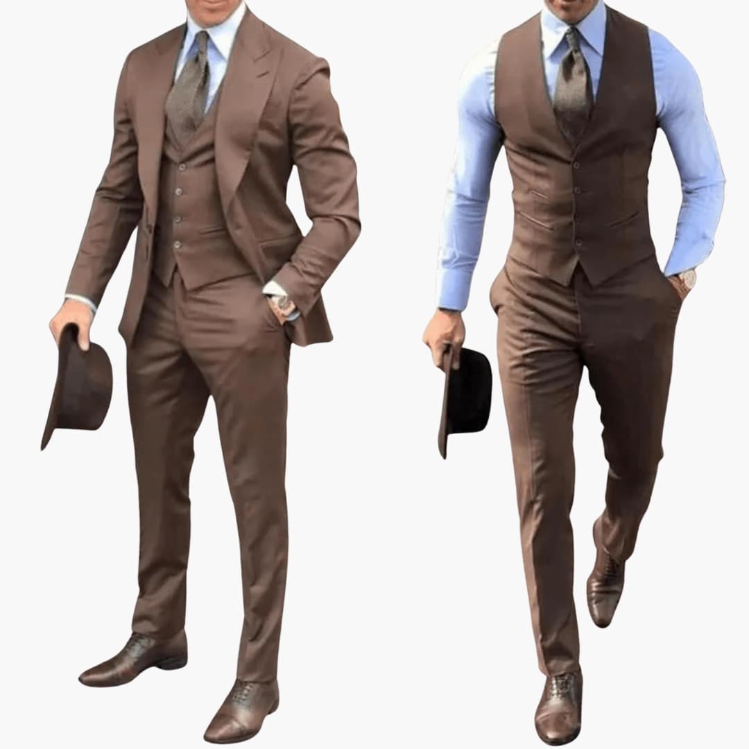 Abito Tre Pezzi Uomo Moderno Slim Fit - Brentozzi