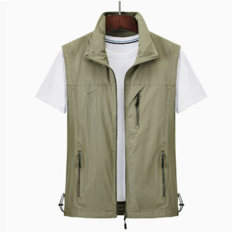 Gilet Uomo Con Zip Vestibilità Regular