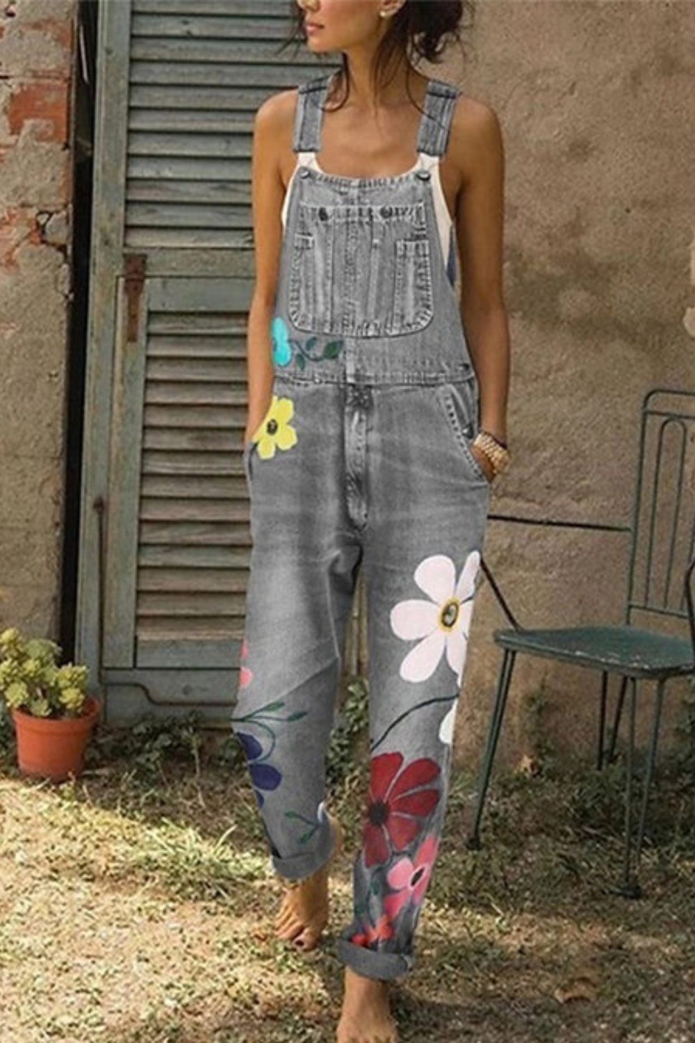 Tuta Donna Fantasia Floreale Stile Casual - Brentozzi