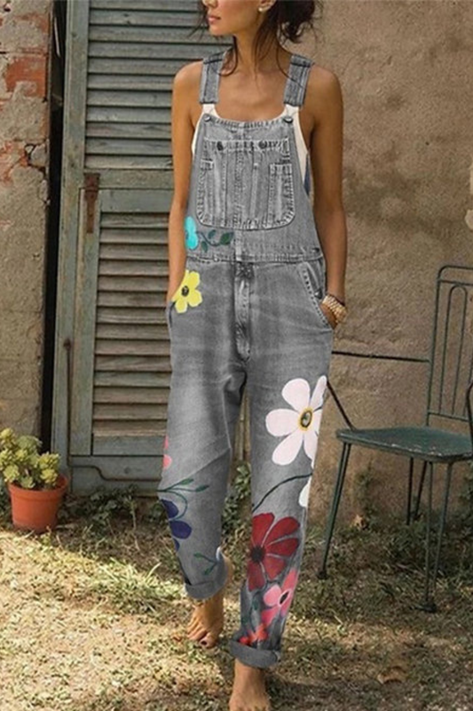 Tuta Donna Fantasia Floreale Stile Casual - Brentozzi