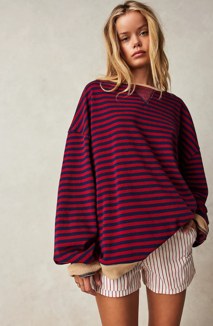 Maglione Donna a Righe Oversize