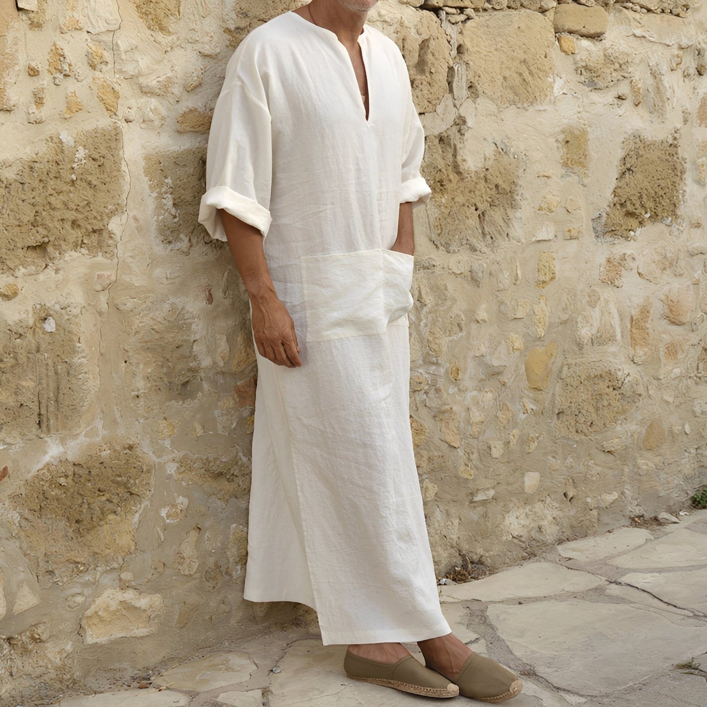 Abito Camicia Lungo Uomo con Spacco - Brentozzi