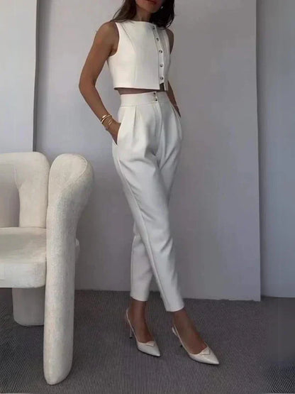 Coordinato Donna Classico e Pantaloni Vita Alta
