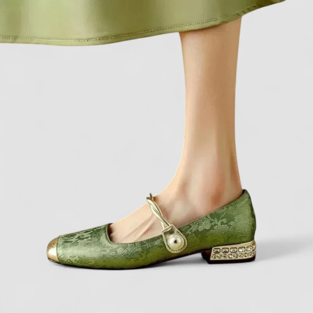 Scarpe Donna con Cinturino Tacco Basso