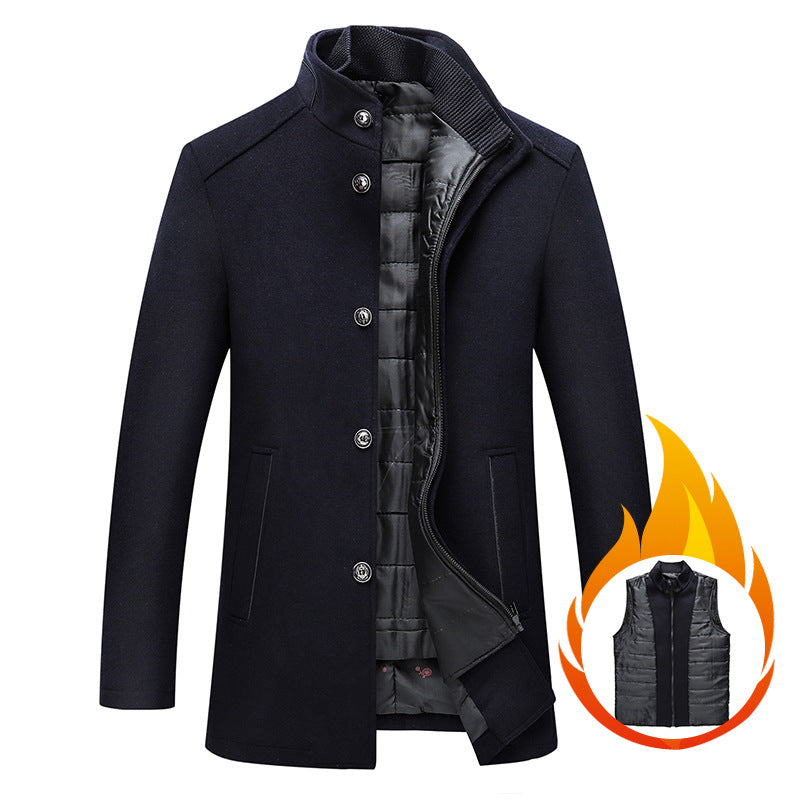 Cappotto Uomo in Lana Elegante Slim Fit