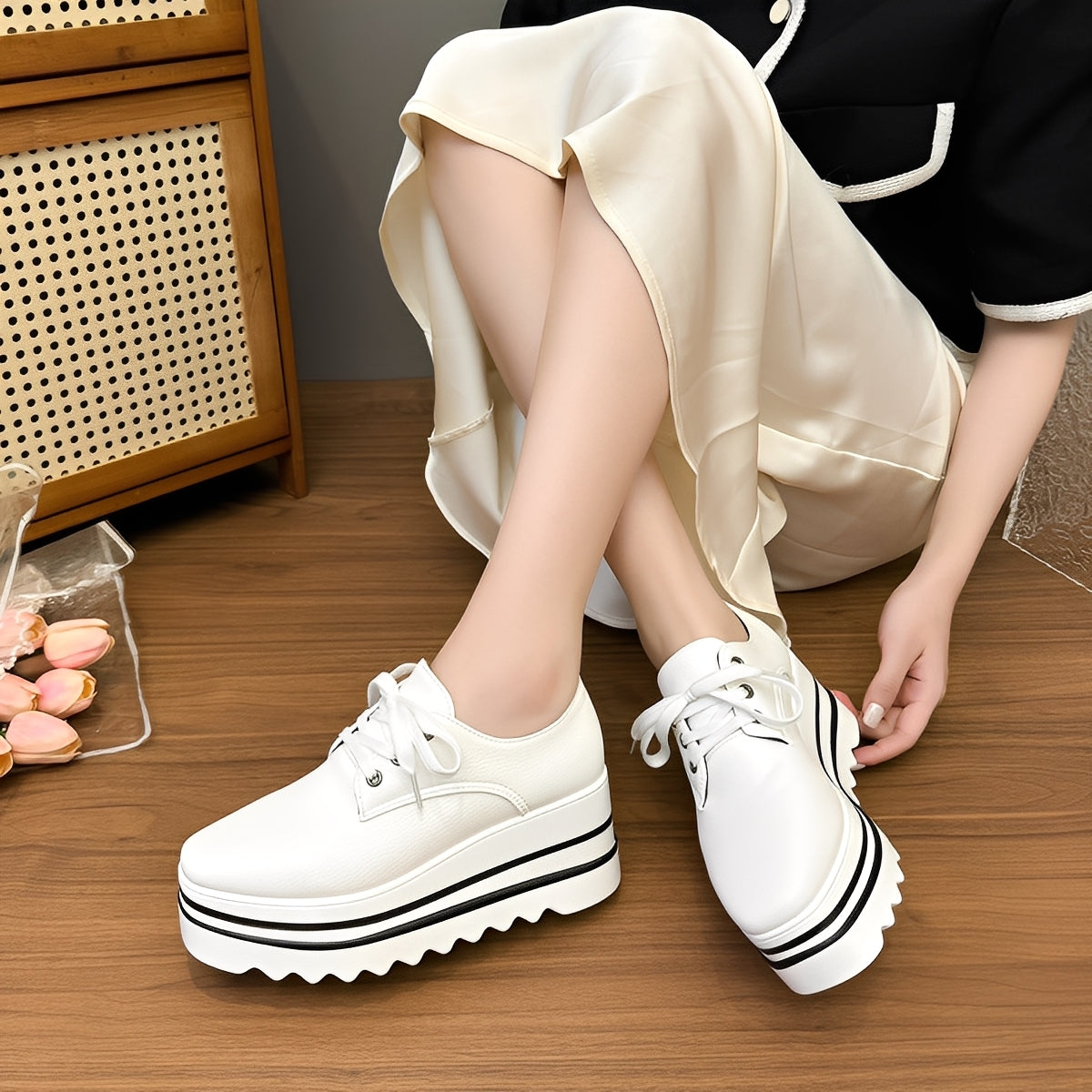 Scarpe Donna Plateau Moda Casual - Brentozzi