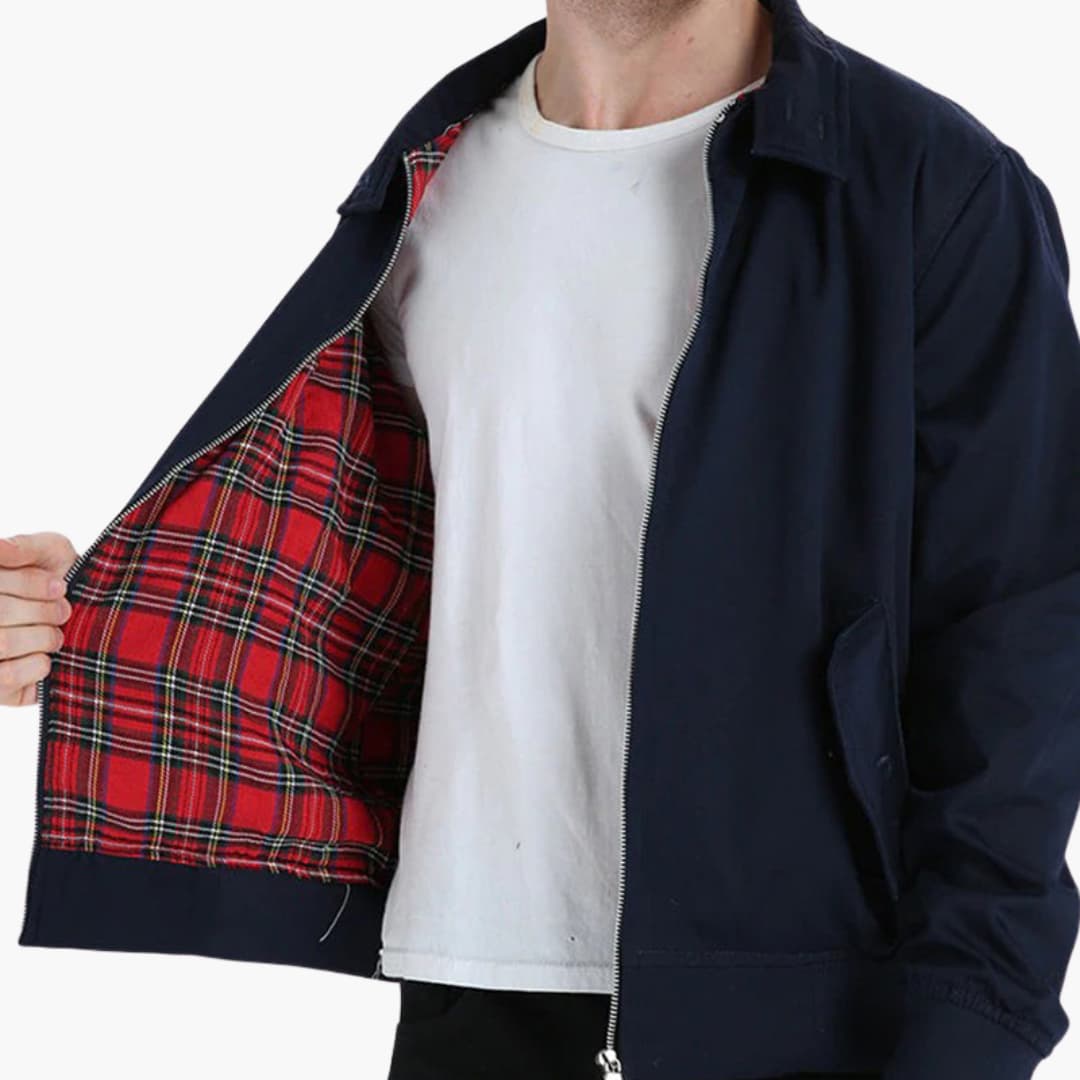 Giacca Invernale Uomo con Zip e Polsini a Costine