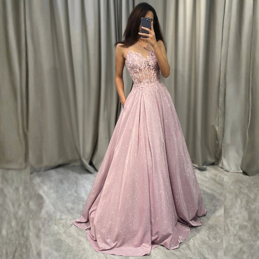Abito Maxi Donna Cerimonia Decorato Elegante - Brentozzi