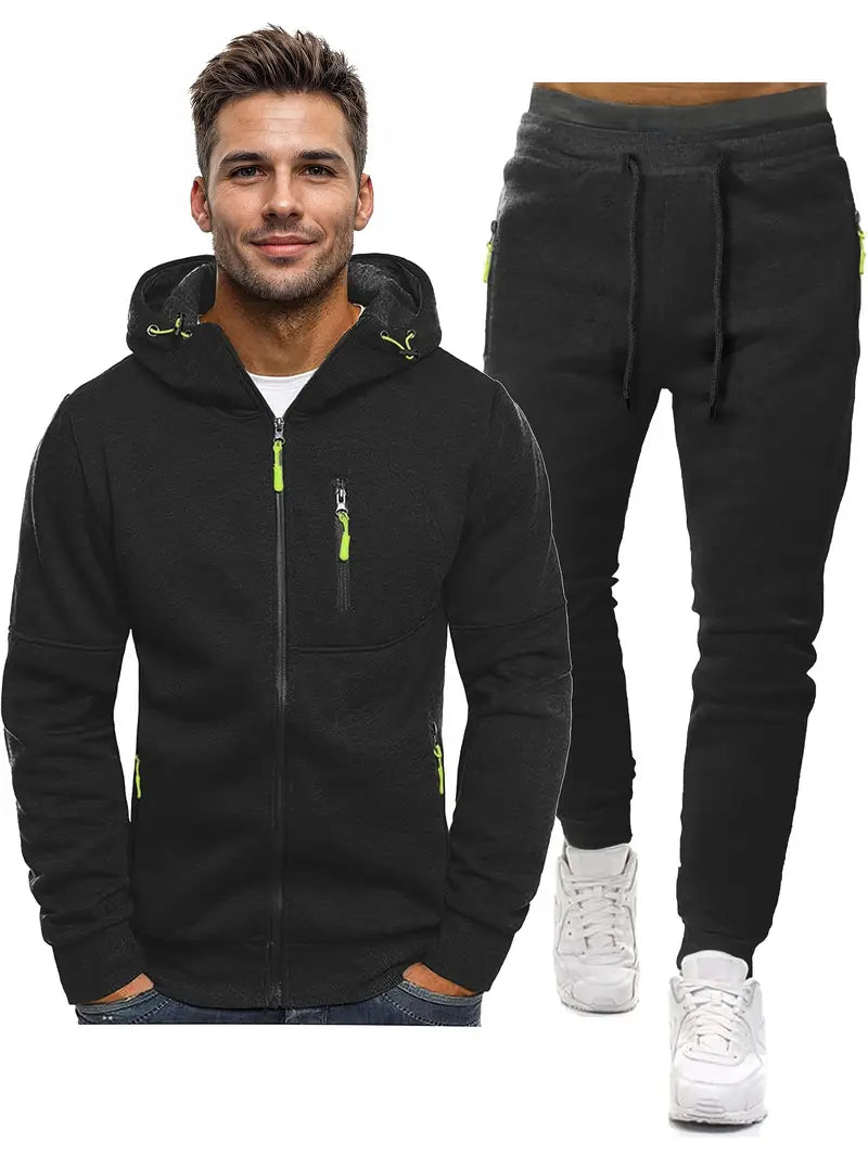 Tuta Sportiva Uomo Due Pezzi Felpa Manica Lunga e Pantaloni Jogging