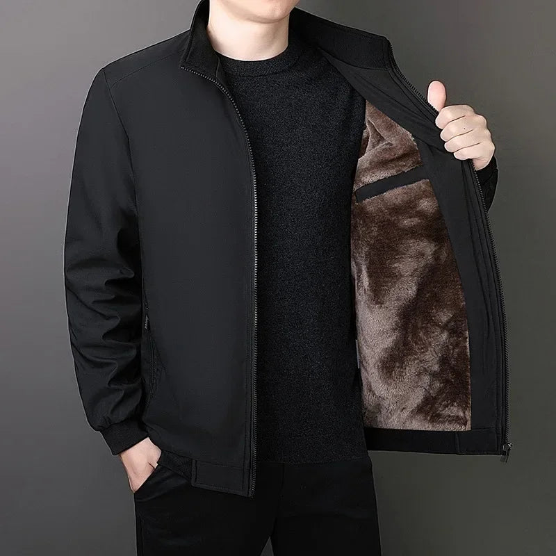 Giacca Invernale Uomo Collo Alto Calda e Elegante