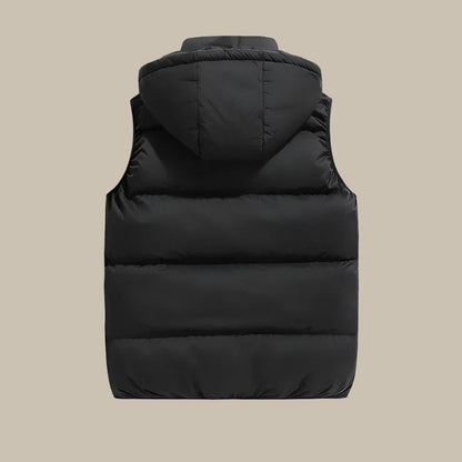 Gilet Uomo con Cappuccio Imbottito Comodo Pratico