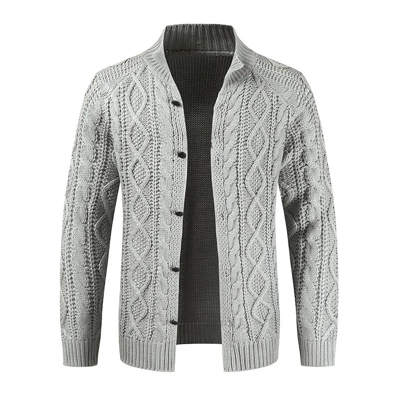 Cardigan Uomo Maglia Spessa a Treccia Caldo e Morbido