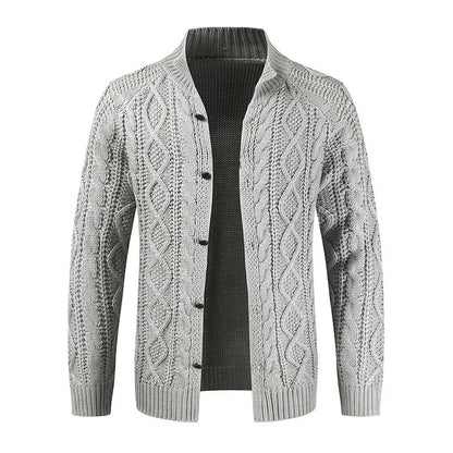 Cardigan Uomo Maglia Spessa a Treccia Caldo e Morbido