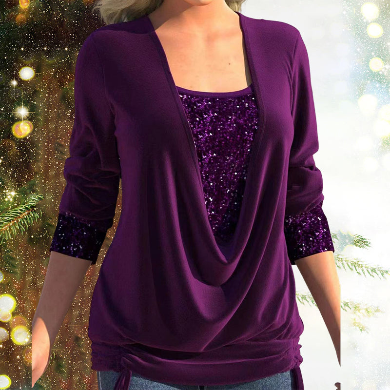 Camicia Donna con Tessuto Strutturato Regular Fit