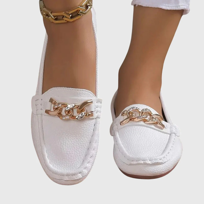 Mocassini Donna Slip-On Dettaglio Catena