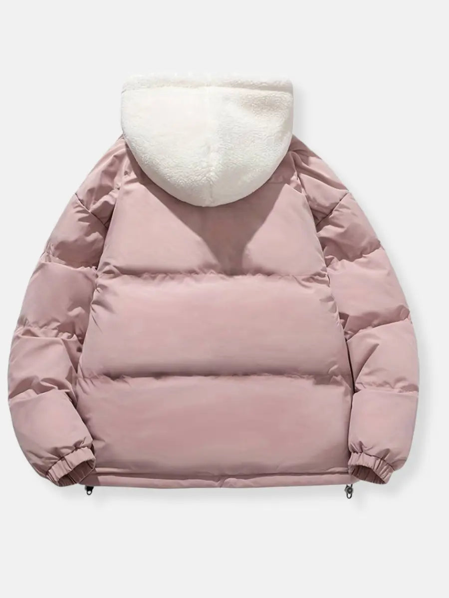Giacca Invernale Donna con Zip e Cappuccio Calda