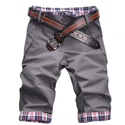 Shorts Donna con Cintura Tessuto a Quadri Vestibilità Regolare