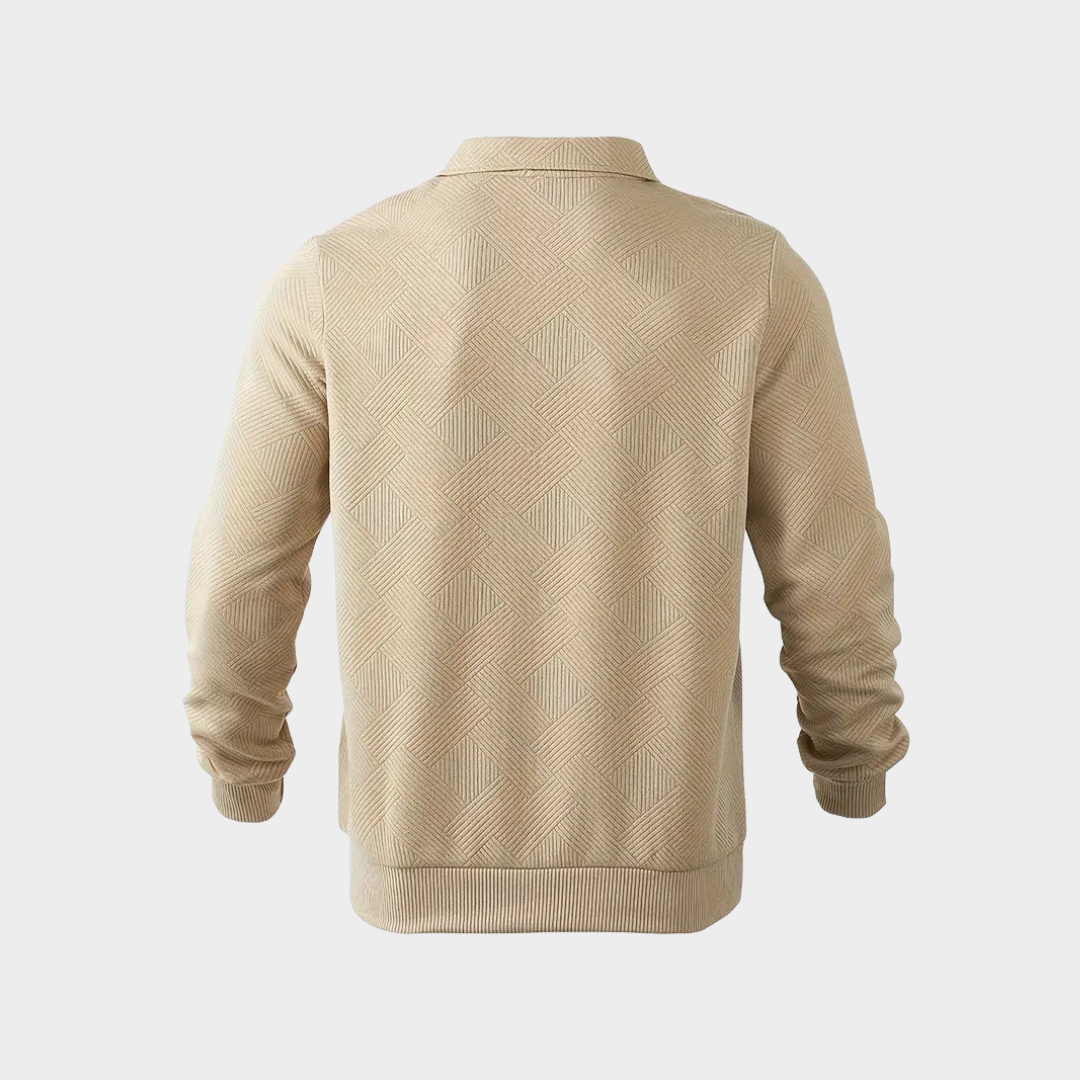 Maglione Uomo Collo Alto con Mezza Cerniera Stile Moderno