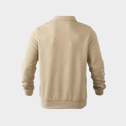 Maglione Uomo Collo Alto con Mezza Cerniera Stile Moderno