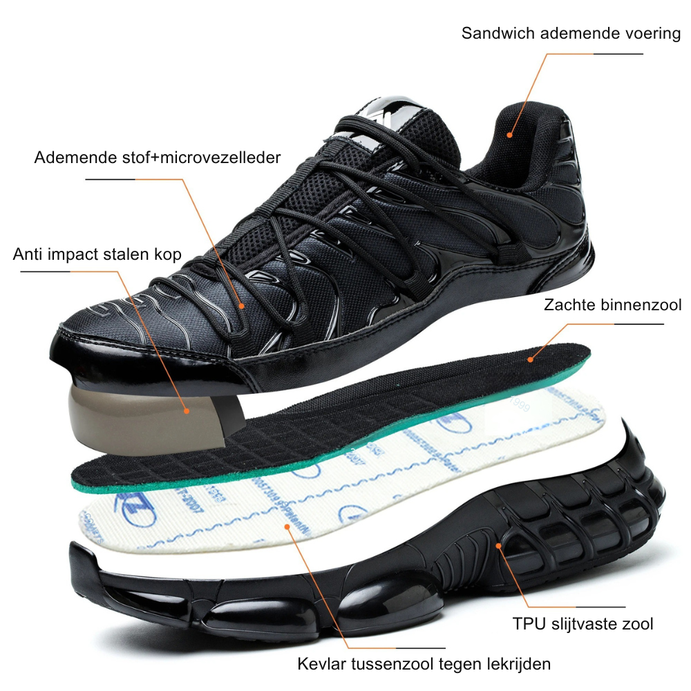 Scarpe Sicurezza Uomo Punta Acciaio Leggere Antiscivolo Ammortizzate