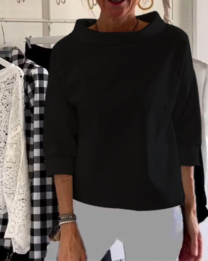 Donna Manica Corta Stile Moderno