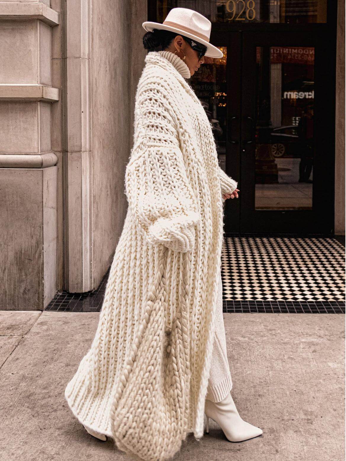 Cardigan Uomo Collo Sciarpa Morbido