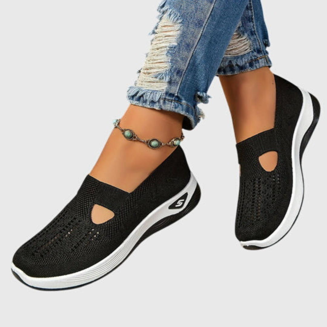Sneakers Donna Slip-On in Maglia Traspirante