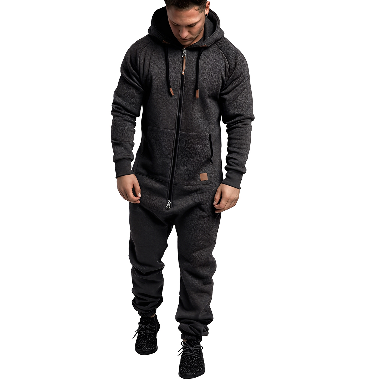 Tuta Uomo con Cappuccio Stile Casual Comoda