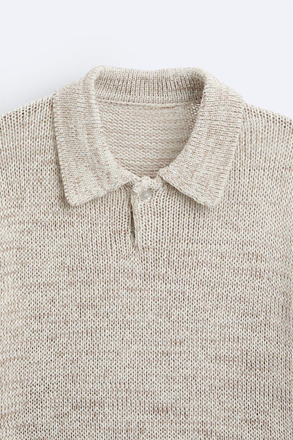 Polo Uomo Maglia Lavorata Stile Vintage Casual