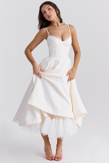 Abito Donna Linea A Gonna e Corsetto Slim