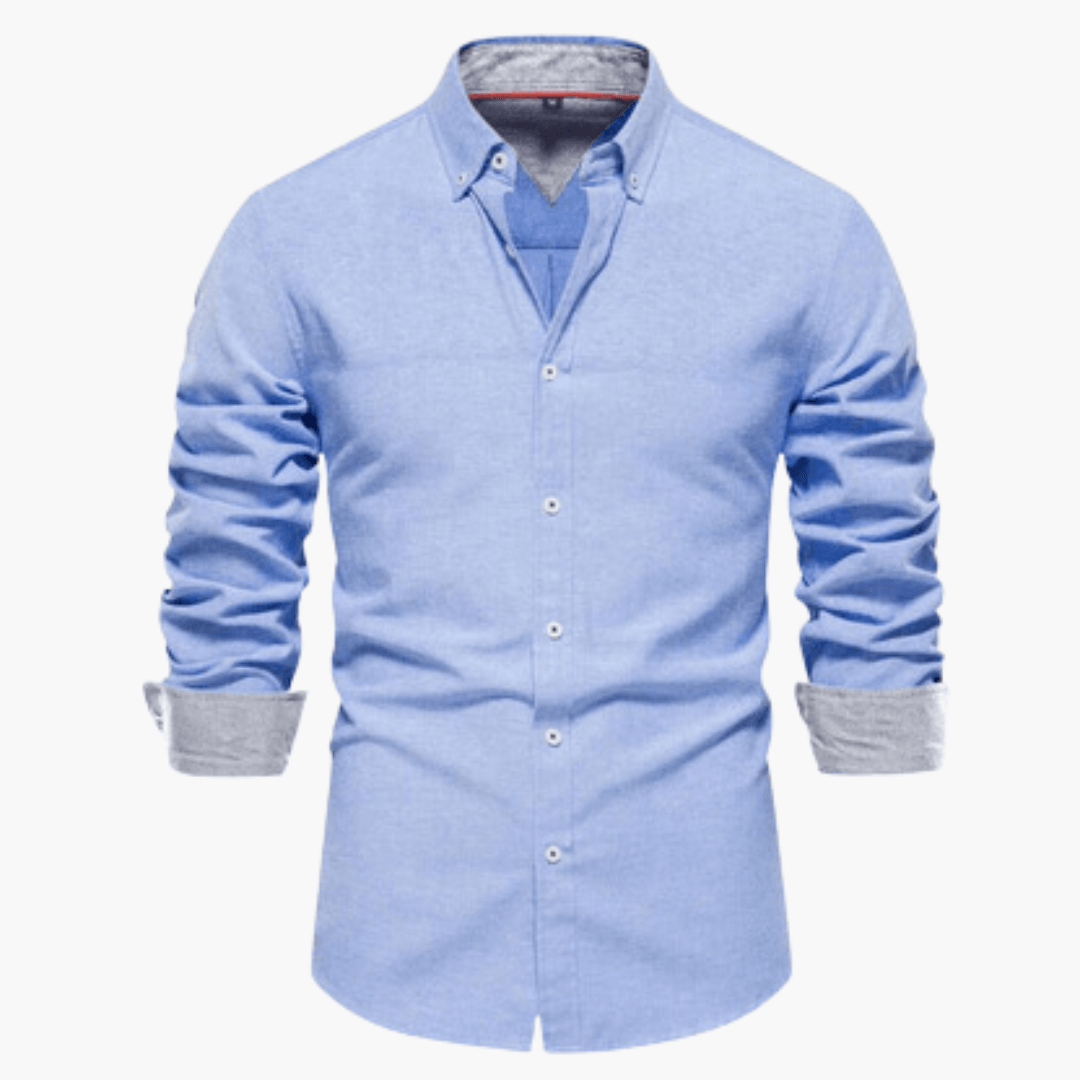 Camicia Uomo Manica Lunga Vestibilità Comoda