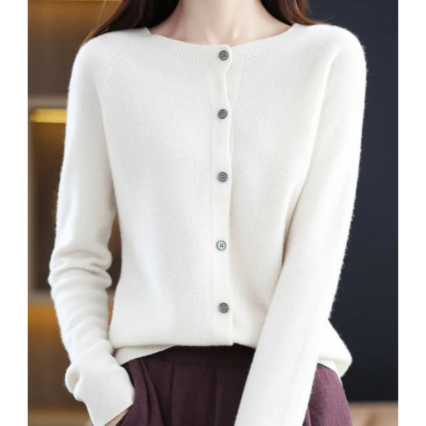 Cardigan Donna Caldo Vestibilità Comoda