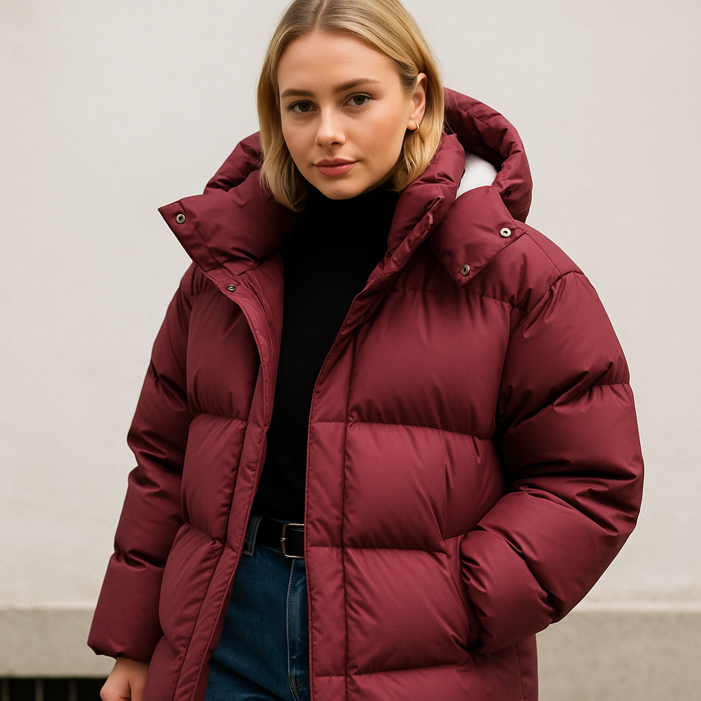 Cappotto Invernale Donna Imbottito Linea Dritta