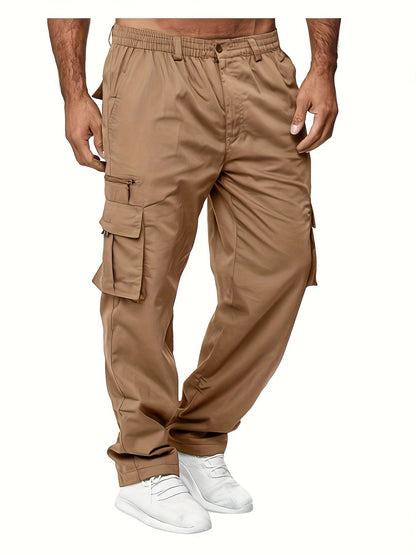 Pantaloni Cargo Uomo Cotone Comodi Vestibilità Regolare