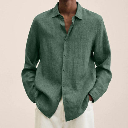 Camicia Uomo Manica Lunga Tessuto Leggero