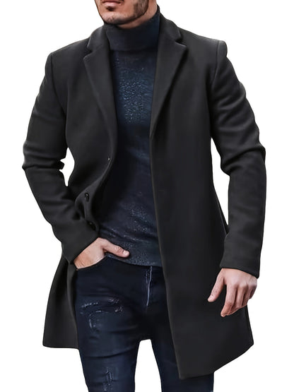Giacca Invernale Uomo con Chiusura a Bottoni Calda Elegante