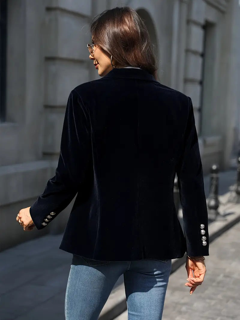 Blazer Donna Monopetto Scollo Classico Vestibilità Slim