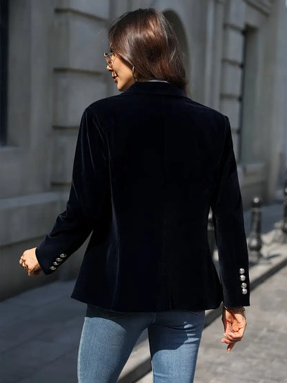 Blazer Donna Monopetto Scollo Classico Vestibilità Slim